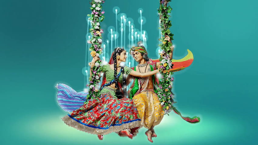 SHYAM KUND HAI AADHA.. PREM BASE TANMAN ME.. PREM BHARA YE JEEVAN - YouTube, Radha Krishna Swing HD-Hintergrundbild