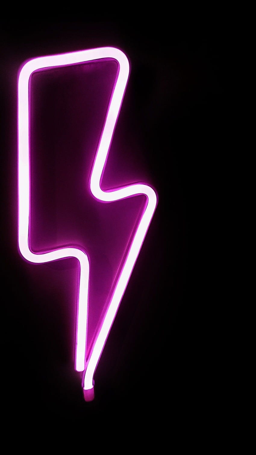 Lightning bolt neon light. Pink neon sign, Easy canvas art, Neon HD phone wallpaper