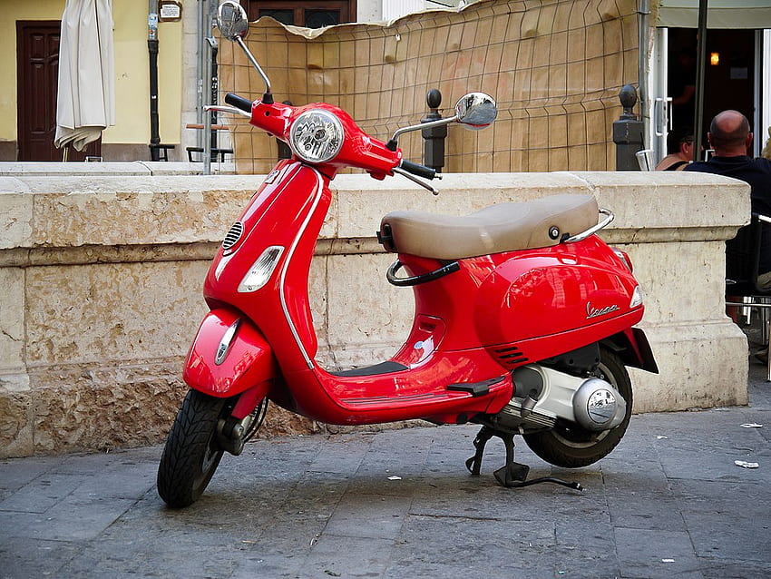 Red Vespa, Vespa Bike HD wallpaper | Pxfuel