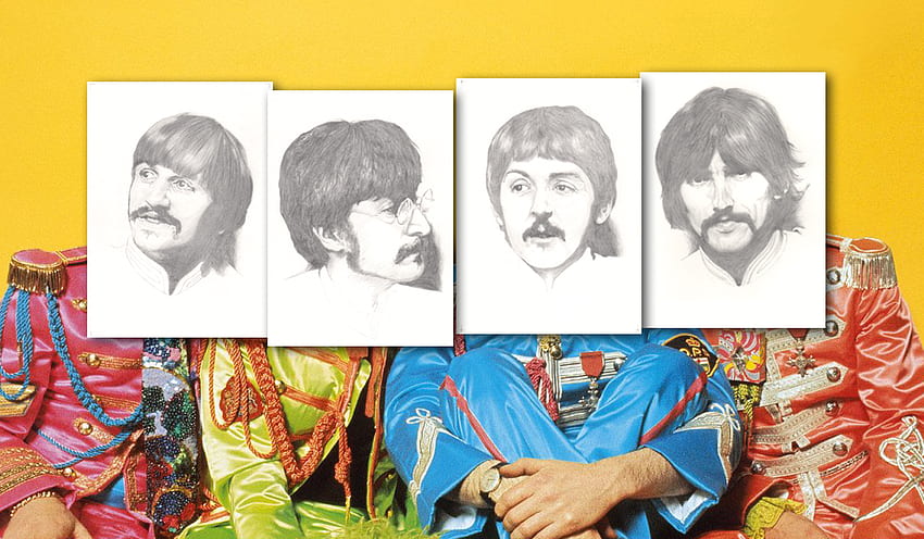 the beatles dinding berkualitas sangat tinggi, The Beatles Psychedelic Wallpaper HD