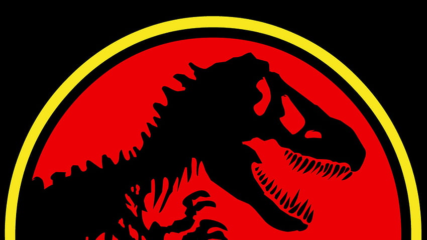iphone jurassic park, dinosaurus, tyrannosaurus, rahang, ilustrasi, mulut, velociraptor, kepunahan, logo, grafis, karakter fiksi, Jurassic Park Logo Wallpaper HD
