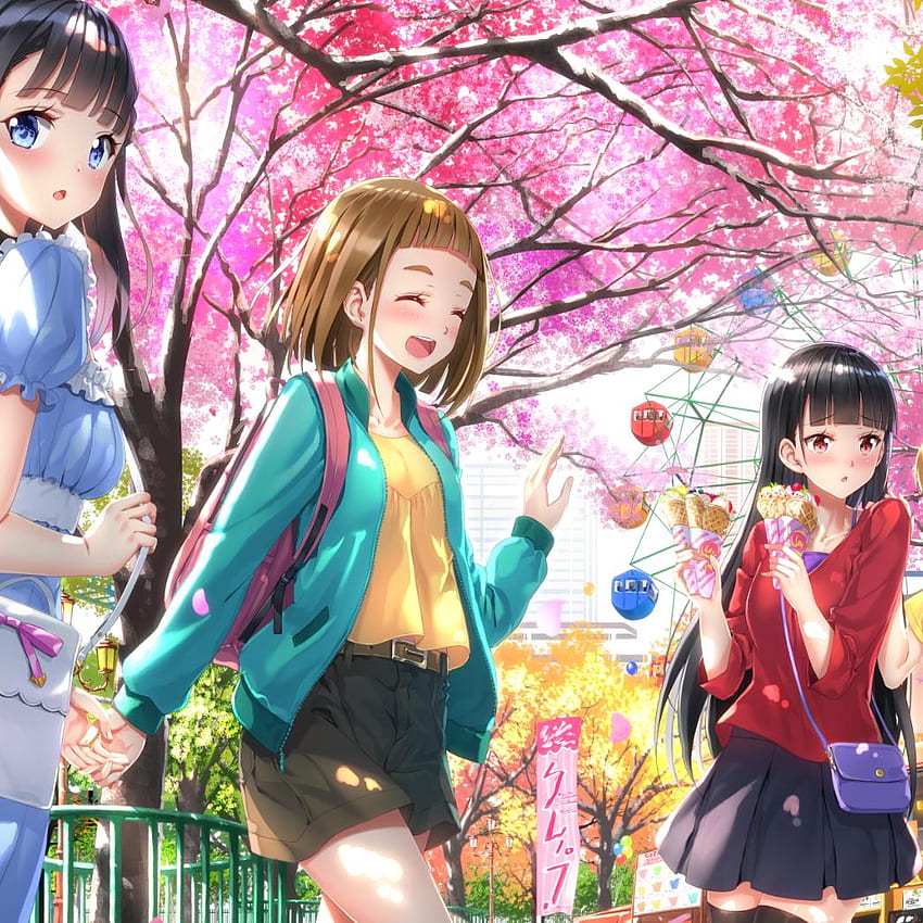 Wallpaper Tamaki Mari, Kobuchizawa Shirase, Sky, Sora Yori Mo Tooi Basho,  Shiraishi Yuzuki, Nebula - Resolution:2526x1792 - Wallpx