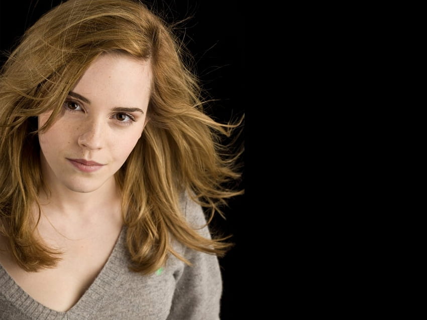 Emma Watson !!!, hitam, emma watson, gadis, orang, aktris Wallpaper HD