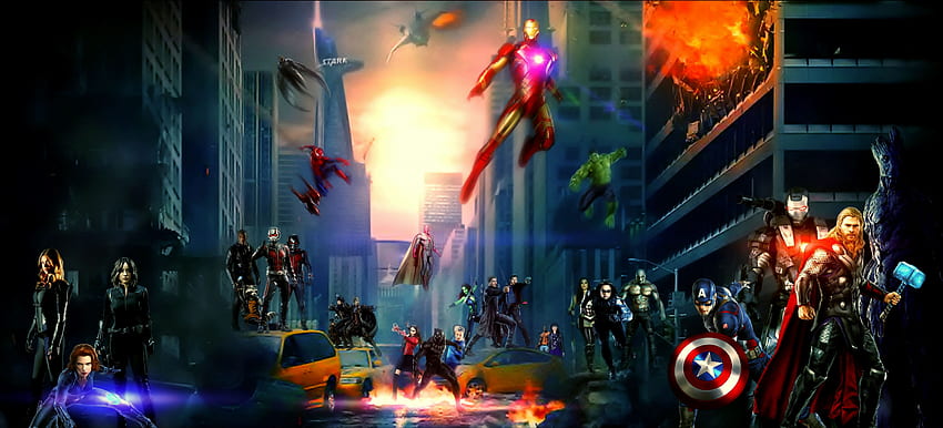 Vengadores y agentes de shield, marvel, fan art fondo de pantalla
