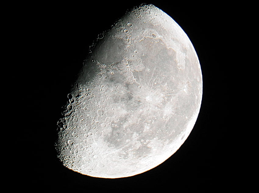 ดวงจันทร์ของเรา ผู้สร้างหลายร้อยคน อวกาศ ดวงจันทร์ พระจันทร์ครึ่งดวง วอลล์เปเปอร์ HD