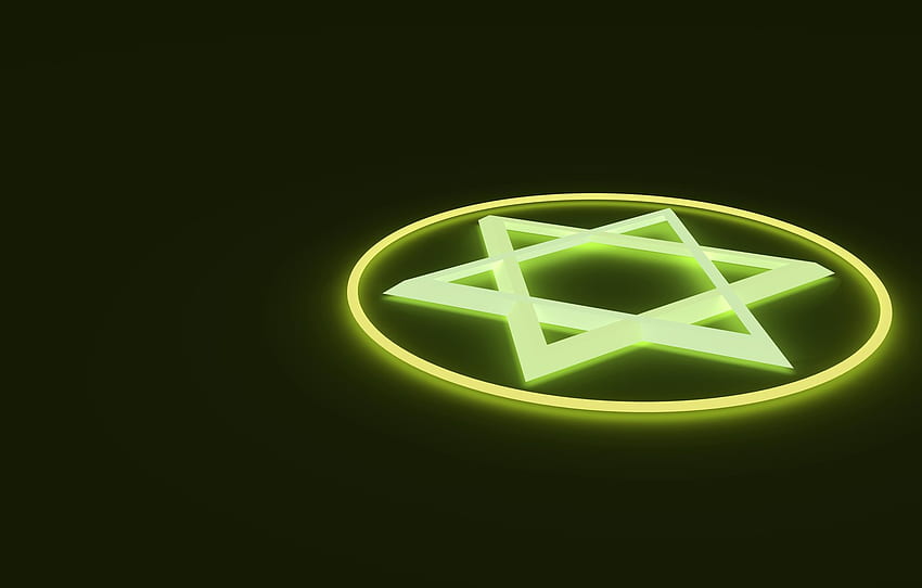 luz, emblema, la estrella de David, hexagrama para, sección минимализм fondo de pantalla