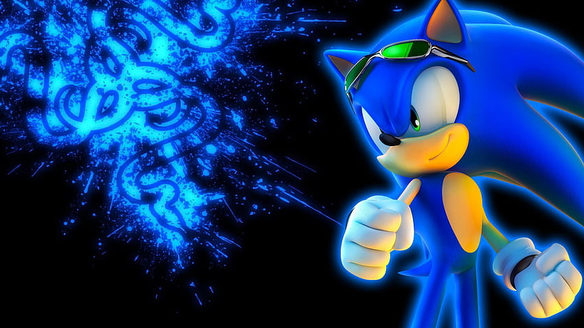 Sonic The Hedgehog mit grünen Kühlern auf Head Sonic . , Schall HD-Hintergrundbild