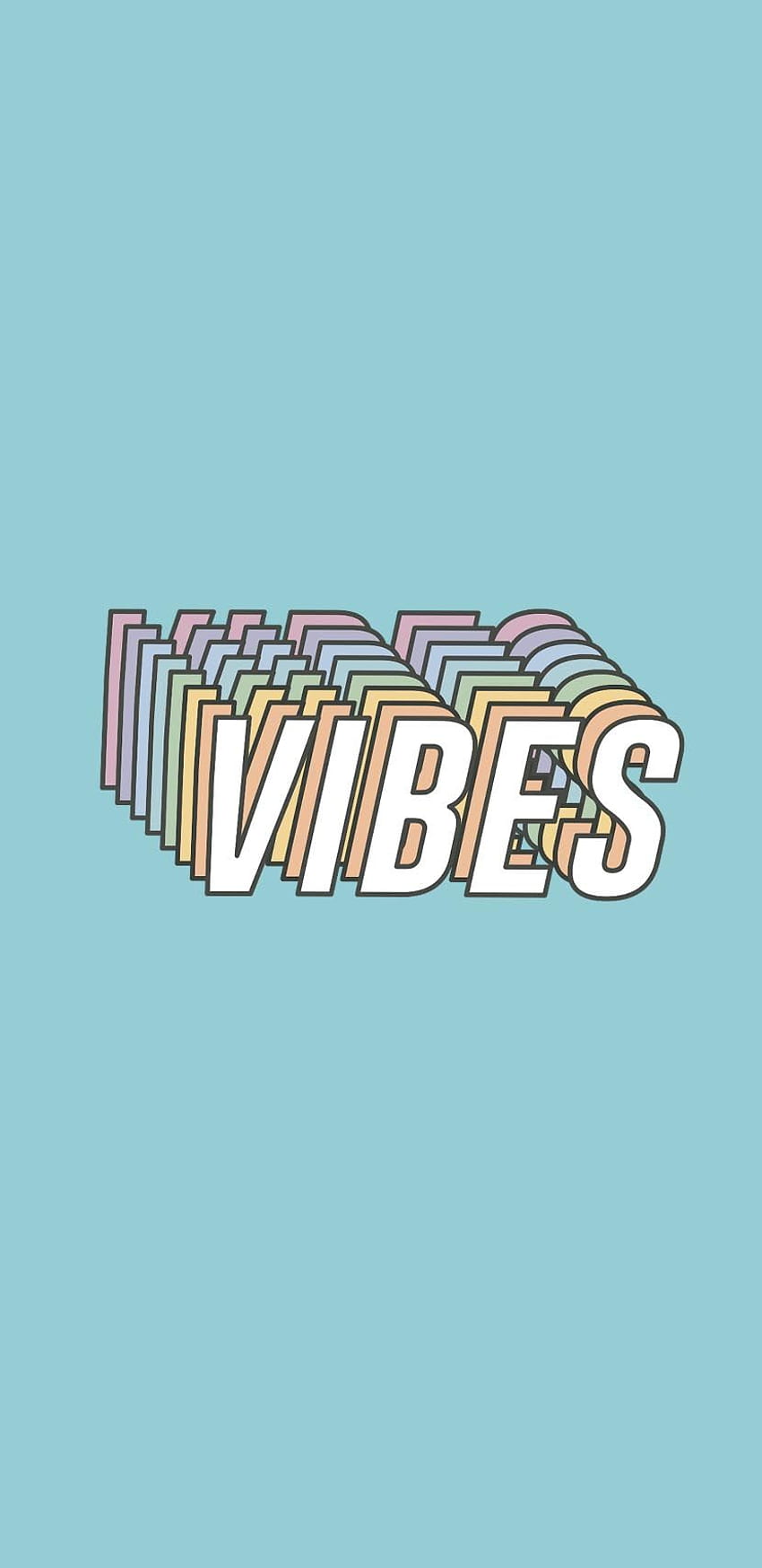Download Chill Vibes On Blue Aesthetic Quote iPhone Wallpaper