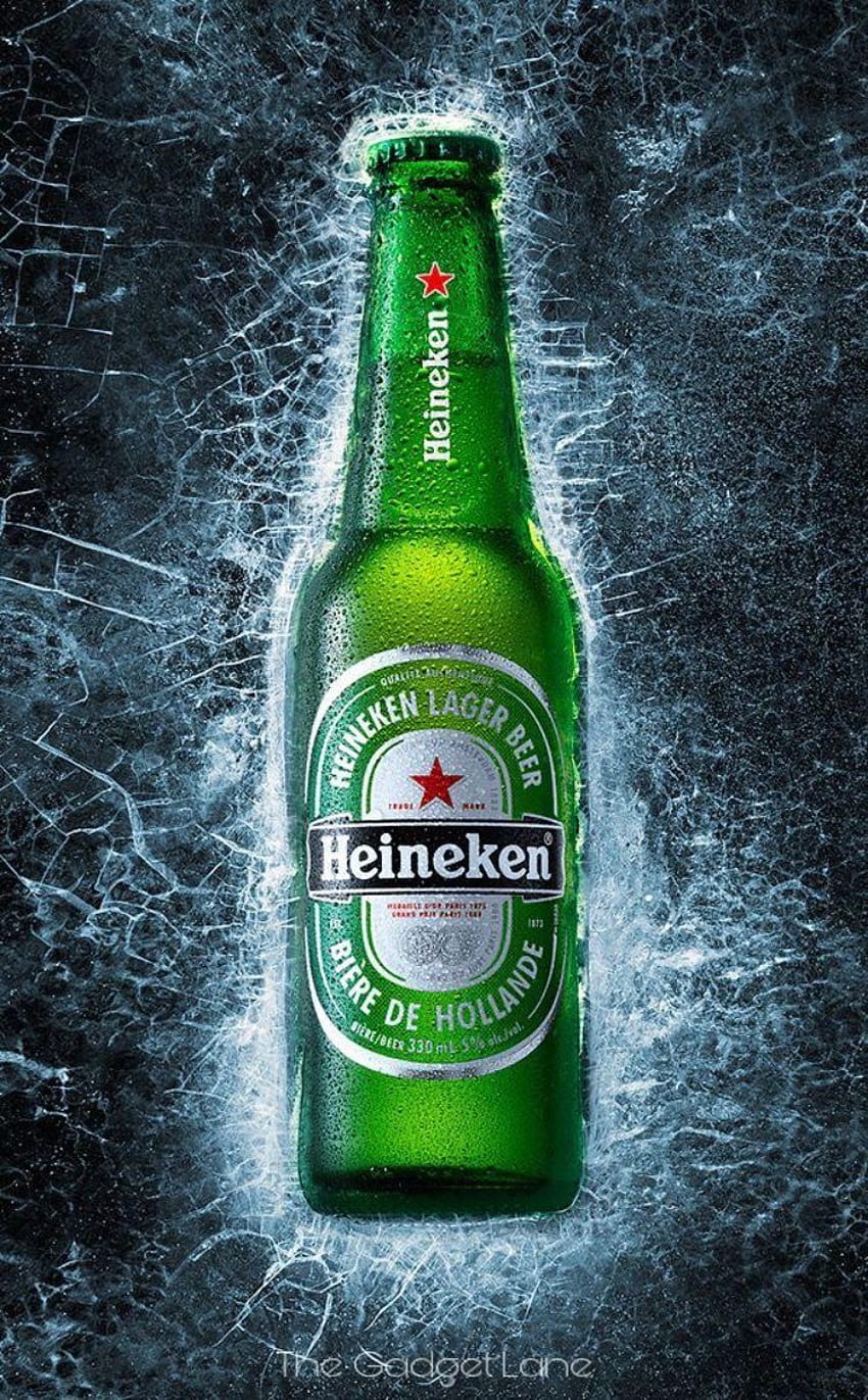 Download Distinctive Heineken Beer Bottle Against a Cinematic Backdrop  Wallpaper | Wallpapers.com