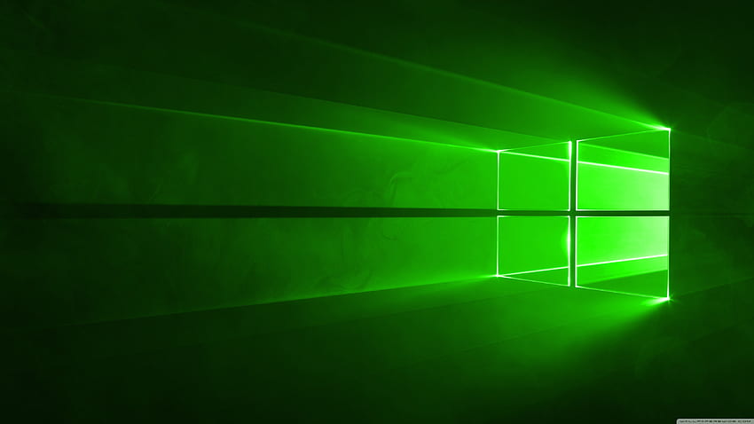 Geniş Ekran için Windows 10 Yeşil Geniş HD duvar kağıdı