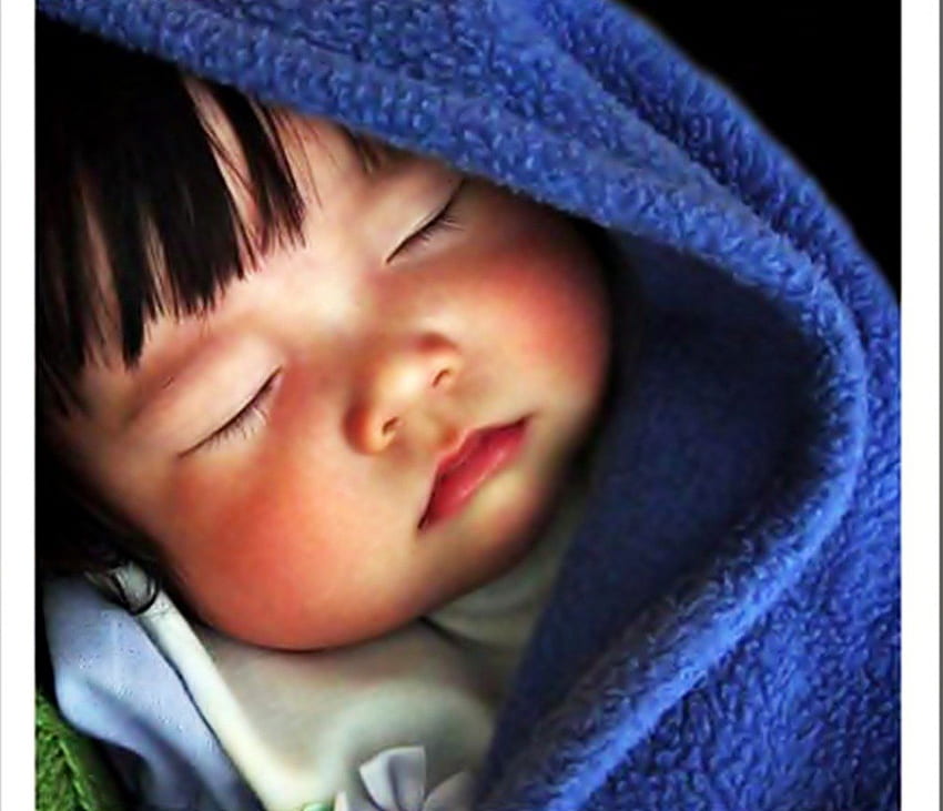 ทารกนอนหลับ สีฟ้า อ่อนโยน เงียบ ทารก น่ารัก สวย น่ารัก นอนหลับ วอลล์เปเปอร์ HD