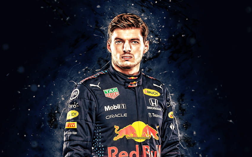 Max Verstappen, , 2022, Red Bull Racing, holenderscy kierowcy wyścigowi, szare neony, Formuła 1, Max Emilian Verstappen, F1 2022 Tapeta HD