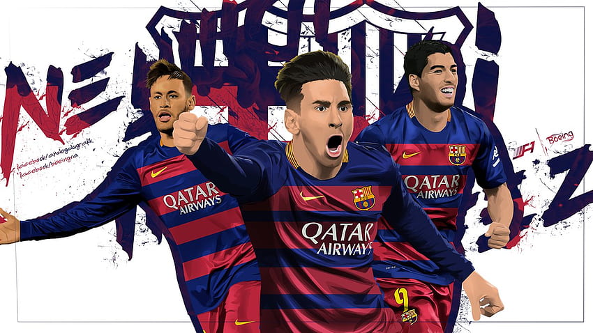 Fc 바르셀로나 리오넬 - Messi Suarez Neymar - - HD 월페이퍼