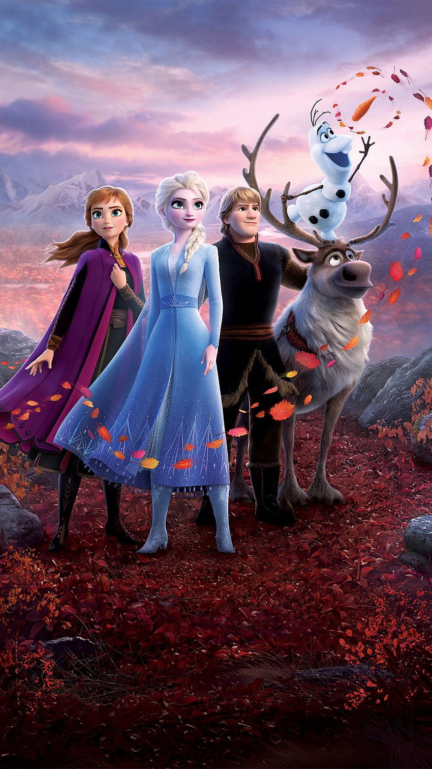 Frozen 2 Rainha Elsa Anna Olaf Kristoff. . EU IA Papel de parede de celular HD
