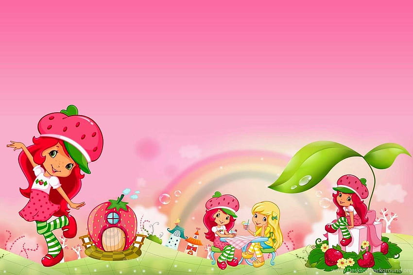 Erdbeer-Shortcake - Erdbeer-Shortcake-Hintergrund, Erdbeer-Cartoon HD-Hintergrundbild