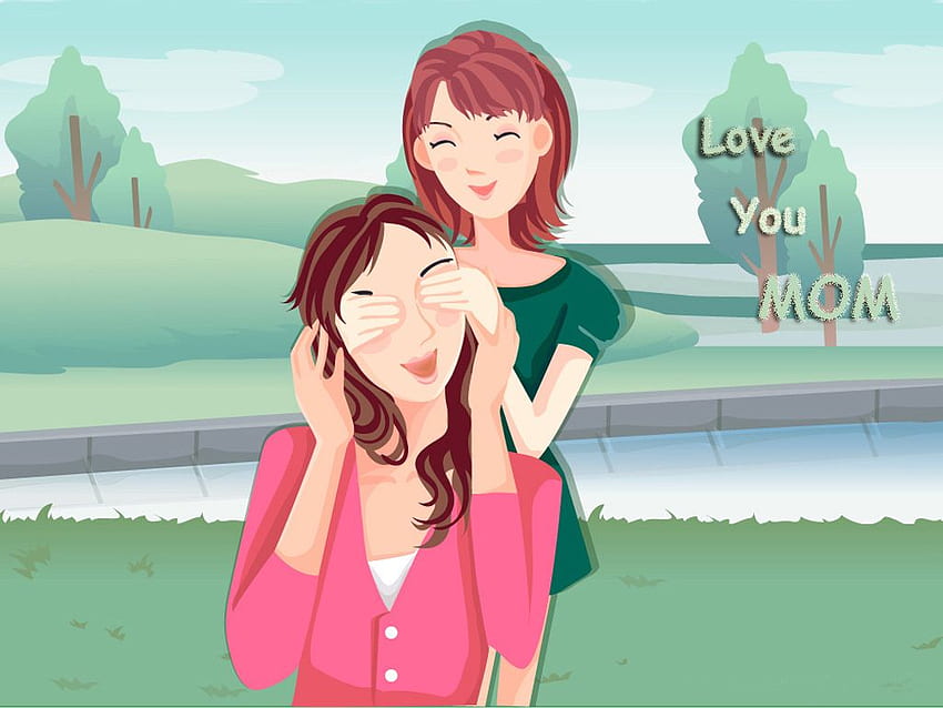 Mothers. Cartoon About Mother's Day. Mothers day logo, Happy mother s day, Happy mothers day, Mom And Daughter HD wallpaper