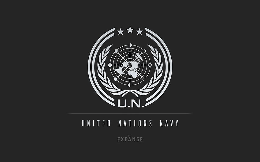 国連海軍のロゴ、広がり、ロゴ、シンプル、シンプル 高画質の壁紙