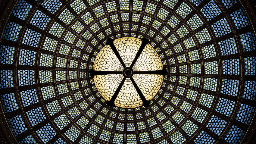 Chicago Cultural Center Glass Dome United States U HD wallpaper