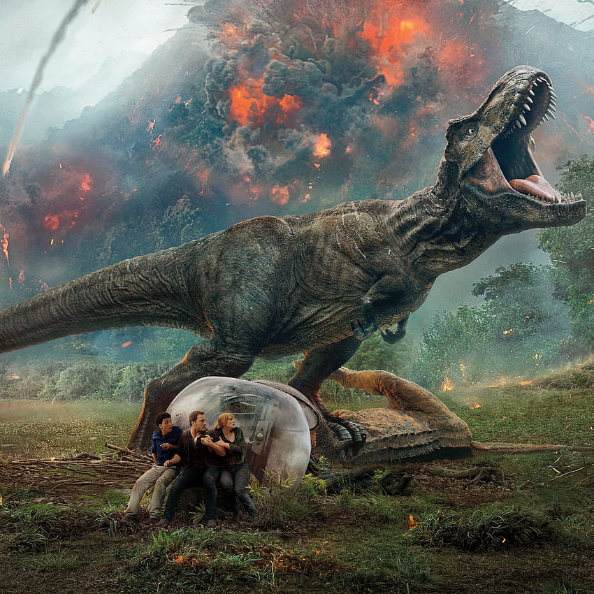 Jurassic World Fallen Kingdom 10k iPad Air , พื้นหลัง และ Jurassic Park Velociraptor วอลล์เปเปอร์โทรศัพท์ HD