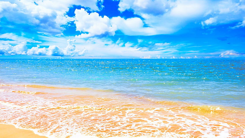 Earth Beach Blue Sea Sunny Nature Stream [] for your , Mobile & Tablet. Explore Blue Sea Beach . Blue Sea Beach HD wallpaper