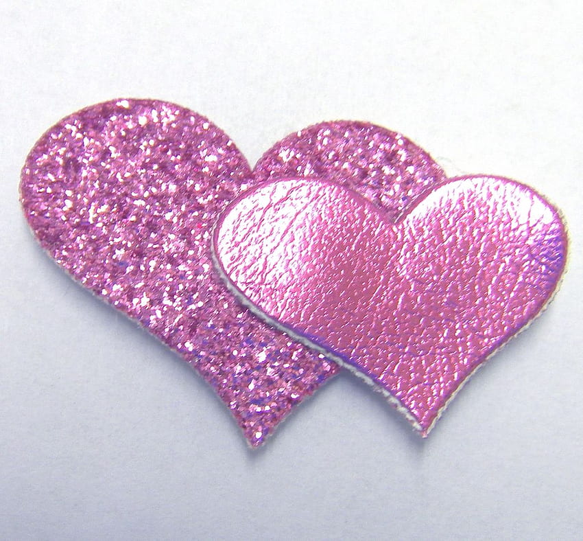 Glitter Double Hearts Purple, I Love You Cute Purple HD wallpaper