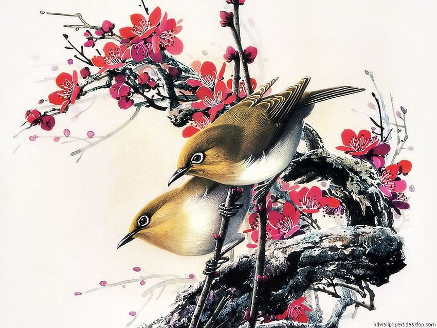Malarstwo chińskie, y artystyczne, tło. Malarstwo chińskie, malarstwo, ptak, chiński ptak Tapeta HD