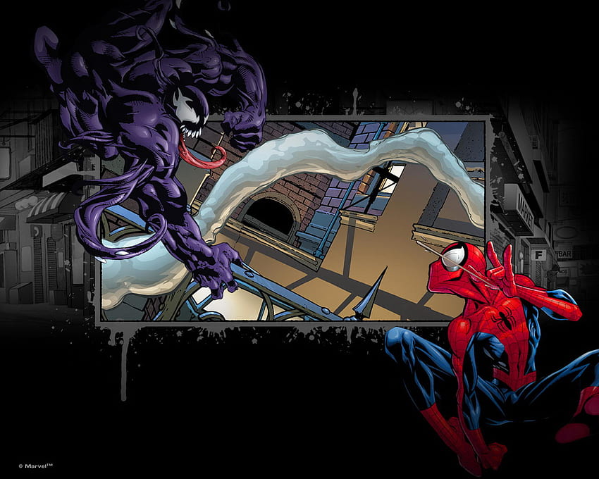 Good Vs Evil Standard - Spiderman Vs Venom Ultimate Spiderman - , Ultimate Venom HD wallpaper