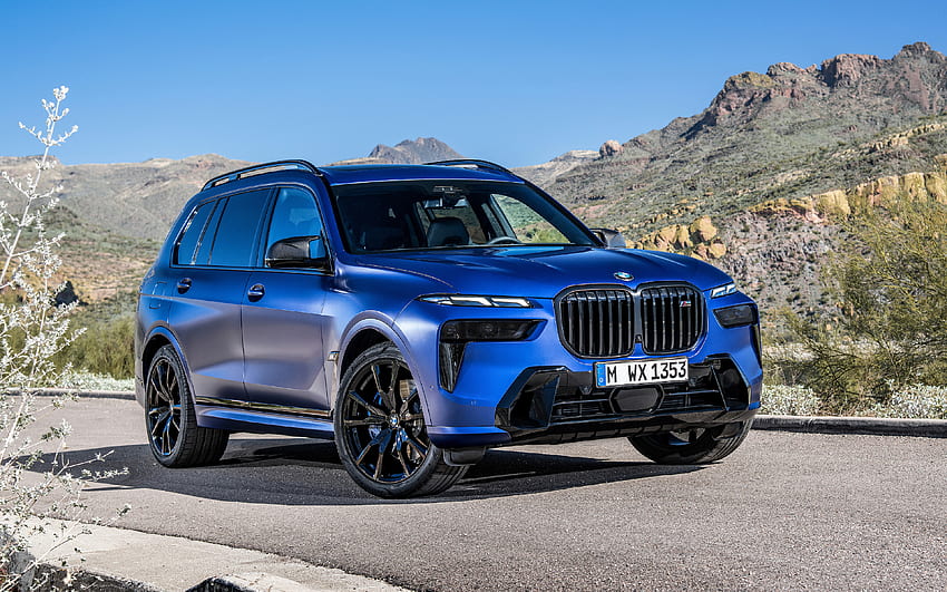 2023, BMW X7, G07, , M60i xDrive, exterior, front view, blue X7