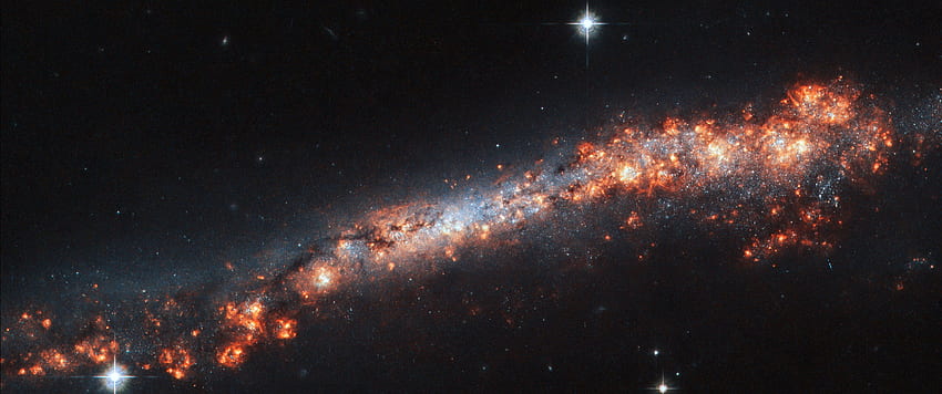 Galaxia NGC 3432 (Fuente: ESA Hubble y NASA, A. Filippenko, R. Jansen) [ ] : ancha, Nebulosa 3440X1440 fondo de pantalla