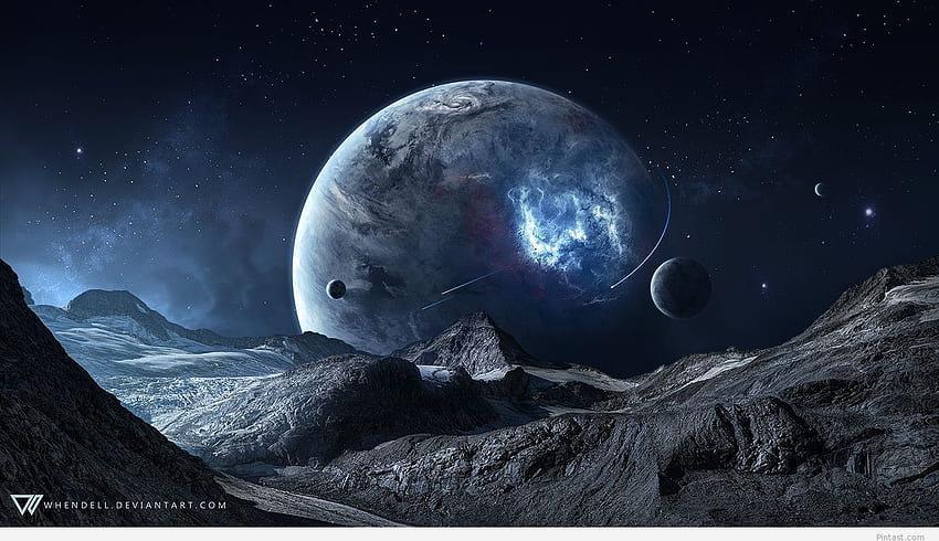 Blue Space Science Fiction in, Fictional HD wallpaper