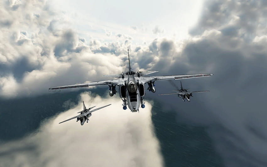 arte digital, Nubes, Aeronave, Aeronave militar, Avión de combate, SEPECAT Jaguar / y móvil, Avión de combate fondo de pantalla