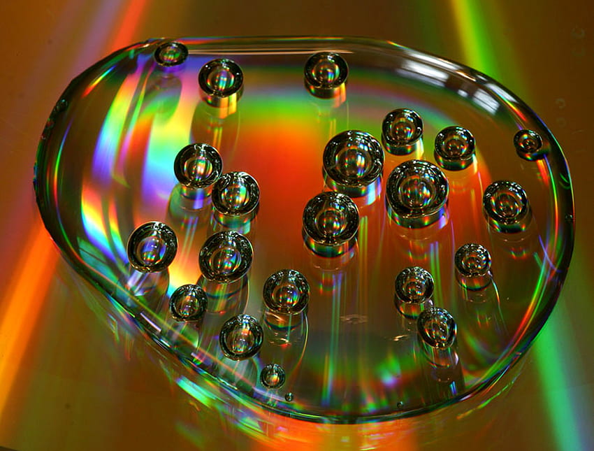 Bubbles and color, blue, rays, orb, colors, orange, green, yellow, red, bubbles HD wallpaper
