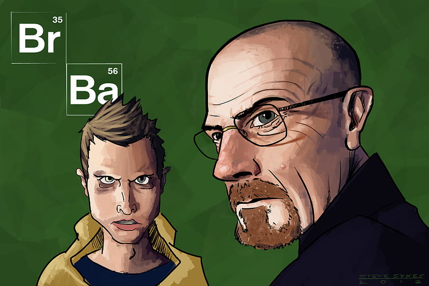 Breaking Bad, Gaya Komik, Jesse Pinkman, Walter White - Wallpaper HD