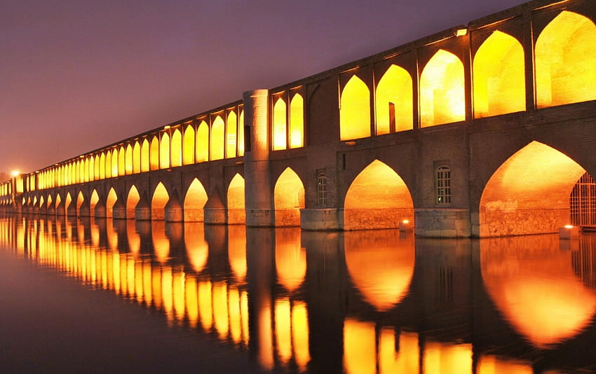 Iran Isfahan 33 bridges . Iran Isfahan 33 bridges stock, Esfahan HD wallpaper