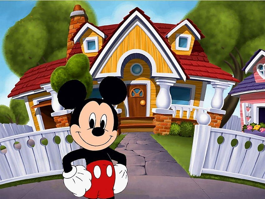 Клубна къща на Мики Маус, анимационна къща HD тапет