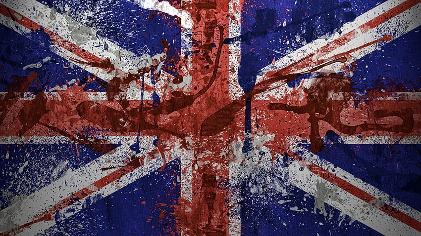 Grã-Bretanha, Textura, Texturas, Tinta, Manchas, Manchas, Bandeira, Reino Unido papel de parede HD