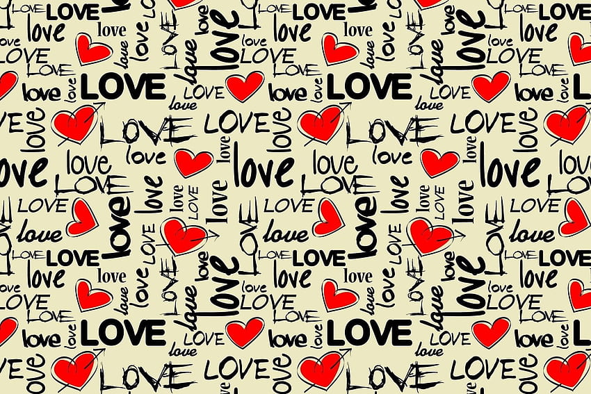 love text illustration HD wallpaper
