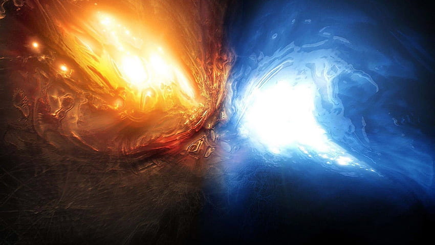 Water abstract blue red fire Earth artwork [] for your , Mobile & Tablet. Explore Blue and Red Fire . Blue and White Designs HD wallpaper
