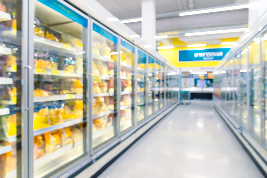 Negozio di alimentari zer Aisle - Congelados Supermercado -, fare la spesa Sfondo HD