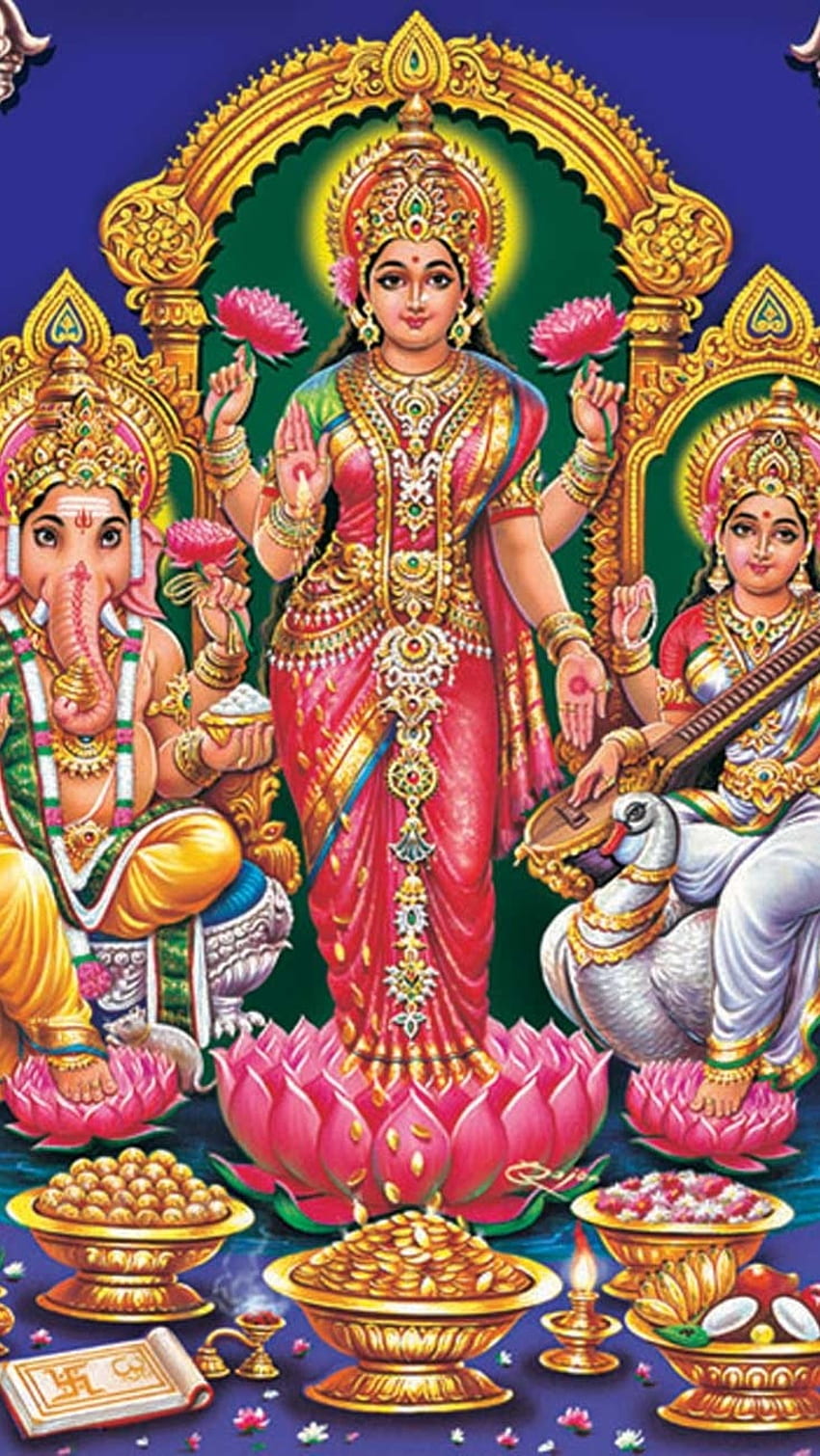 Lakshmi Ganesh, Lord Ganesh, Goddess Laxmi HD phone wallpaper | Pxfuel