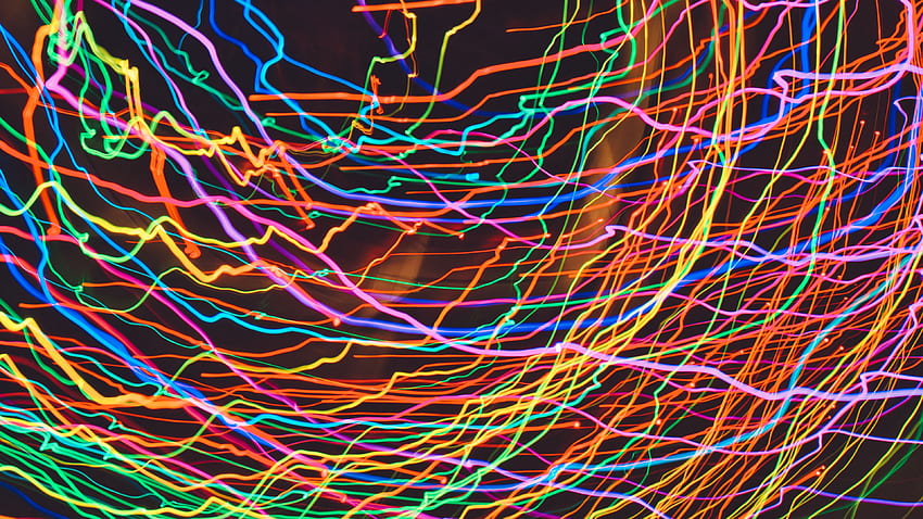 Colorful Threads Glow Lines Abstraction Abstract HD wallpaper