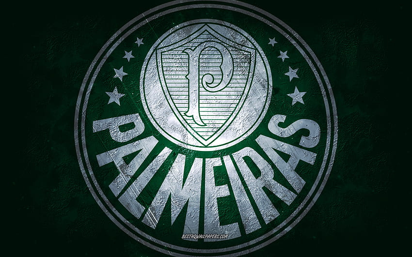 Palmeiras, squadra di calcio brasiliana, verde, logo Palmeiras, arte grunge, Serie A, Brasile, calcio, emblema Palmeiras Sfondo HD