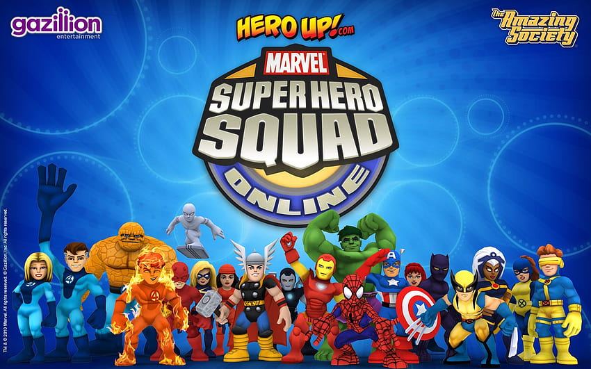 MARVEL SUPER HERO SQUAD héroes de superhéroes en línea 1mshs cómics de lucha de acción. fondo de pantalla