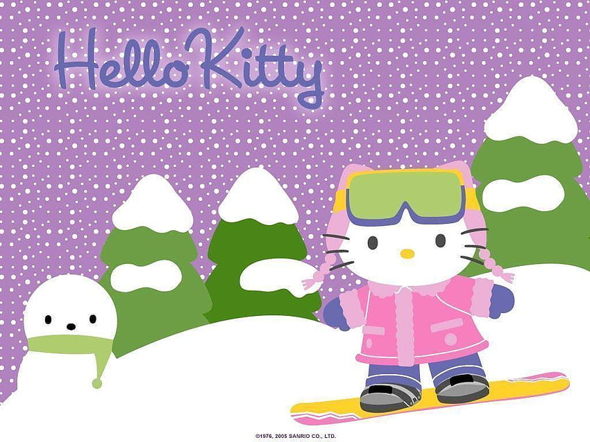 Hello Kitty Winter HD wallpaper