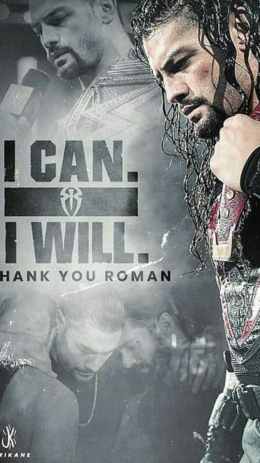 Dziękuję ROMAN. Roman rządzi rodziną, supergwiazda Wwe Roman rządzi, Roman rządzi mistrzem WWE Tapeta na telefon HD