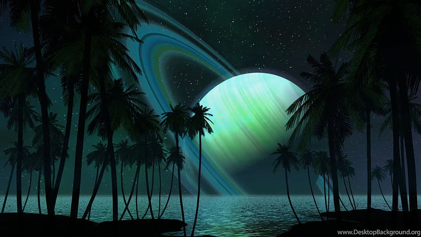 Beaches Outer Space Planets Background, Beach Space HD wallpaper