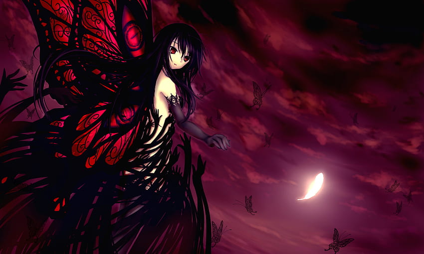 Background, Girl, Original, Gothic, Angel, Dark, Demon, Witch / and Mobile Background, Anime Dark Demon HD wallpaper