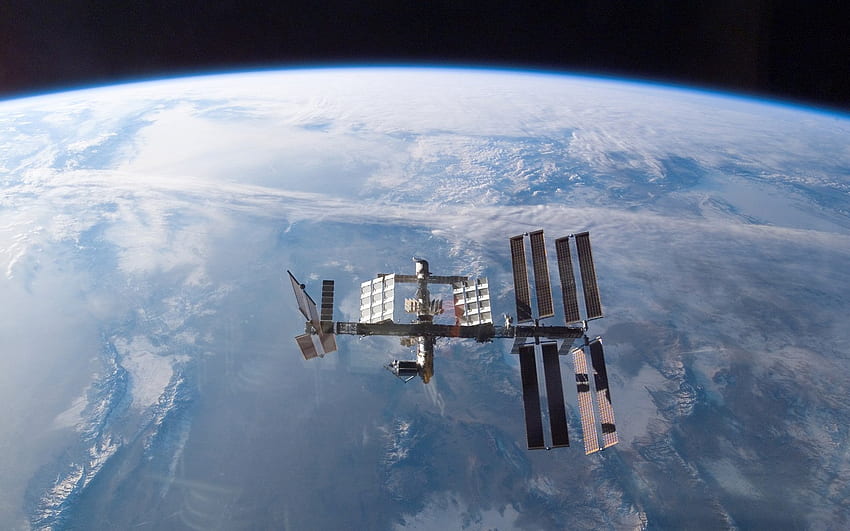地球 衛星 惑星 闇 宇宙ステーション 宇宙技術 スペース 高画質の壁紙