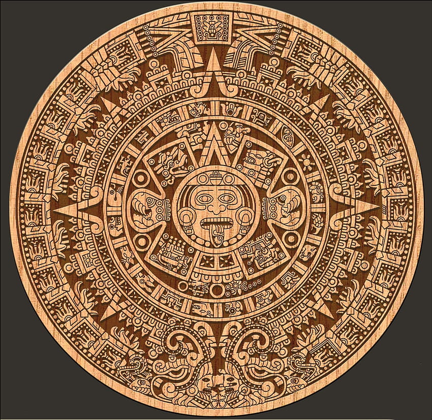 Aztekischer Kalender. Maya-Kalender, Maya-Kunst, aztekischer Kalender HD-Hintergrundbild