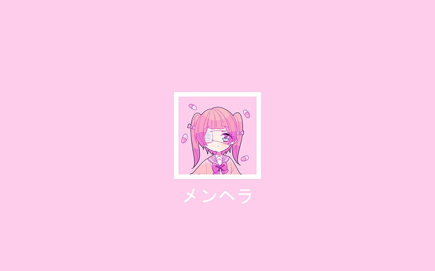 Cute • Menhera Chan, Simple Background, Yami Kawaii, Pink Color, Human ...